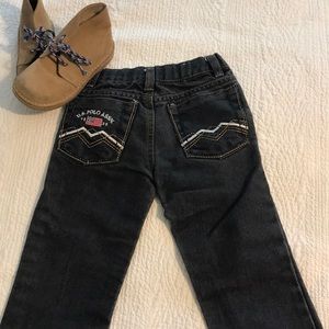 2/$10 Nearly New Dark Grey US POLO ASSN Jeans 3T